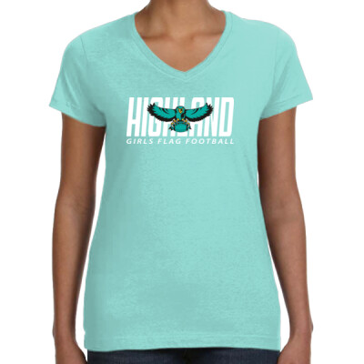 Ladies Fine Jersey V-Neck Tee Thumbnail